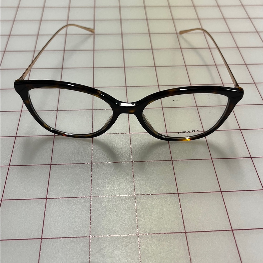 PRADA NWOT "Conceptual" VPR 11V Havana & Gold Mod Square/Cat Eye 53-17-140 Frame - Picture 9 of 16